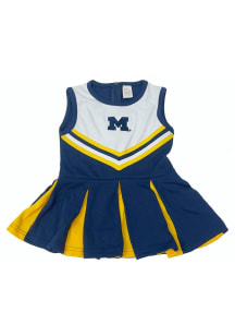 Michigan Wolverines Toddler Girls Navy Blue Tackle Sets Cheer Dress