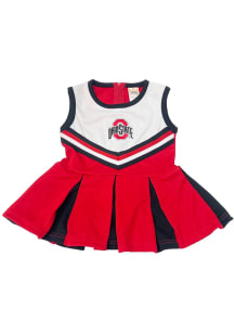 Ohio State Buckeyes Toddler Girls Red Tackle Sets Cheer Dress