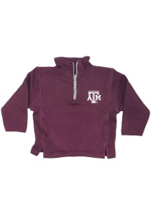 Texas A&amp;M Aggies Toddler Maroon Quilted Long Sleeve Qtr Zip