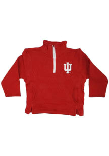 Toddler Cardinal Indiana Hoosiers Quilted Long Sleeve Qtr Zip