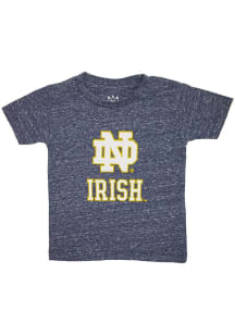 Notre Dame Fighting Irish Youth Navy Blue Primary Knobby Short Sleeve Fashion T-Shirt
