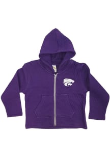 Toddler Purple K-State Wildcats Quilted Long Sleeve Full Zip Sweatshirt