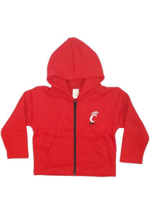 Toddler Red Cincinnati Bearcats Quilted Long Sleeve Full Zip Sweatshirt