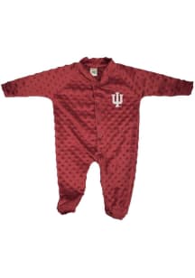 Indiana Hoosiers Baby Cardinal Two Tone Cuddle Bubble Loungewear One Piece Pajamas