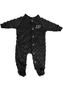 Baby Black Purdue Boilermakers Two Tone Cuddle Bubble Loungewear One Piece Pajamas