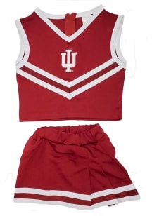 Toddler Girls Cardinal Indiana Hoosiers Team Logo Cheer Sets