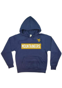 West Virginia Mountaineers Youth Navy Blue Block Logo Long Sleeve Hoodie