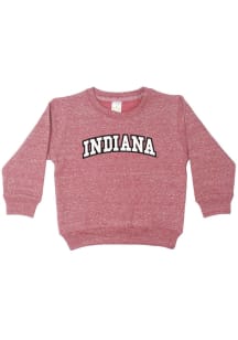 Indiana Hoosiers Toddler Cardinal Knobby Long Sleeve Crew Sweatshirt