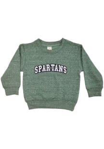 Toddler Green Michigan State Spartans Knobby Long Sleeve Crew Sweatshirt