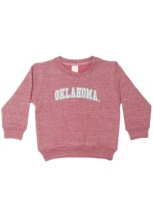 Oklahoma Sooners Toddler Cardinal Knobby Long Sleeve Crew Sweatshirt