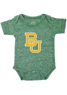 Baylor Bears Baby Green Knobby Short Sleeve One Piece