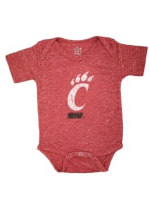 Cincinnati Bearcats Baby Red Knobby Short Sleeve One Piece