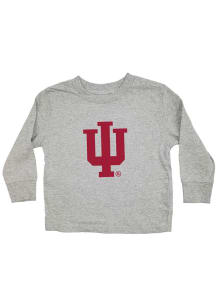 Indiana Hoosiers Toddler Grey Primary Logo Long Sleeve T-Shirt