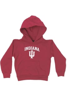 Toddler Cardinal Indiana Hoosiers Arch Mascot Long Sleeve Hooded Sweatshirt