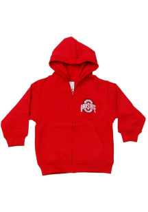 Baby Red Ohio State Buckeyes Primary Design Long Sleeve Full Zip Sweatshirt