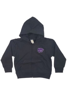 Toddler Black K-State Wildcats Primary Long Sleeve Full Zip Sweatshirt