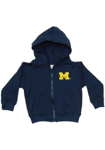 Youth Navy Blue Michigan Wolverines Primary Long Sleeve Full Zip Jacket