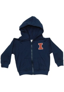 Youth Navy Blue Illinois Fighting Illini Primary Long Sleeve Full Zip Jacket