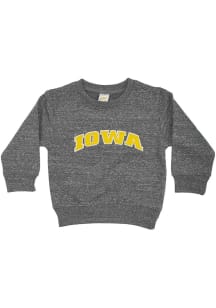 Toddler Black Iowa Hawkeyes Knobby Arch Long Sleeve Crew Sweatshirt