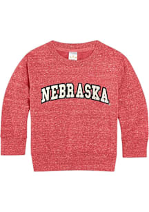 Little King Nebraska Cornhuskers Toddler Red Knobby Arch Long Sleeve Crew Sweatshirt
