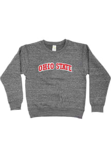 Youth Black Ohio State Buckeyes Knobby Arch Long Sleeve Crew Sweatshirt