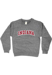 Youth Black Indiana Hoosiers Knobby Arch Long Sleeve Crew Sweatshirt