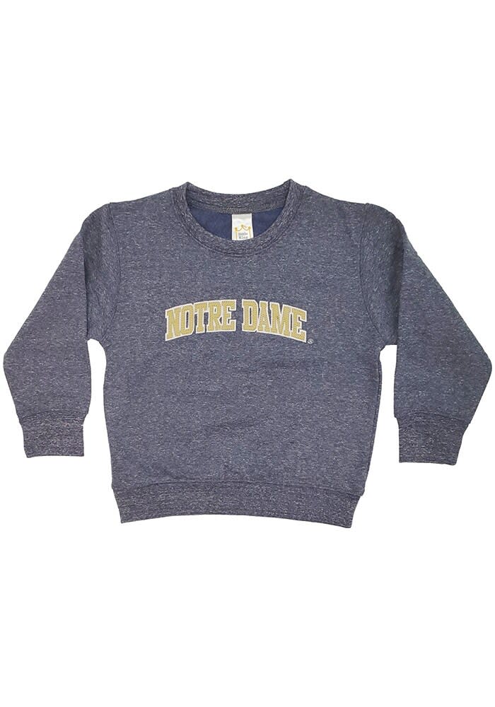 Notre Dame Fighting Irish NAVY Youth Knobby Arch Crew Neck Shirt