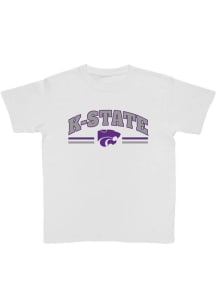 K-State Wildcats Youth White Outline Arch Short Sleeve T-Shirt