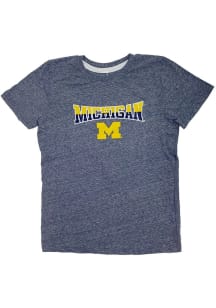 Michigan Wolverines Youth Navy Blue Knobby Short Sleeve Fashion T-Shirt