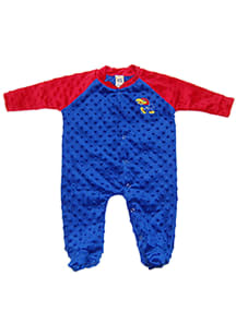 Kansas Jayhawks Baby Blue Two Tone Cuddle Bubble Loungewear One Piece Pajamas
