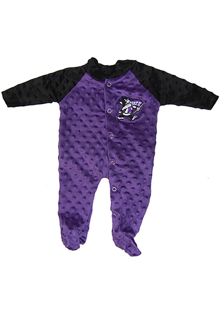 K-State Wildcats Baby Purple Two Tone Cuddle Bubble Loungewear One Piece Pajamas