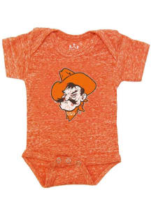 Oklahoma State Cowboys Baby Orange Knobby Short Sleeve One Piece