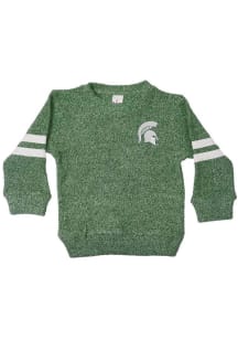 Toddler Green Michigan State Spartans Twist Long Sleeve Crew Sweatshirt