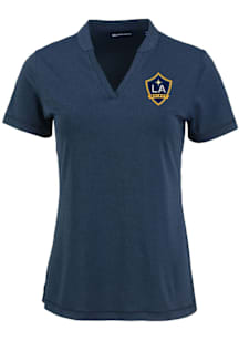Cutter and Buck LA Galaxy Womens Navy Blue Forge Short Sleeve T-Shirt