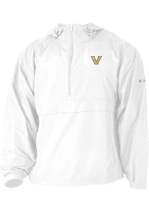 Columbia Vanderbilt Commodores Mens White Heat Seal Prodigy Long Sleeve Qtr Zip Pullover