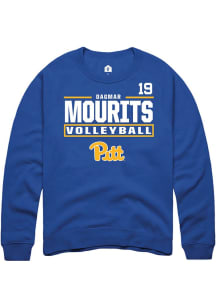 Dagmar Mourits Rally Mens Blue Pitt Panthers NIL Stacked Box Player Crew