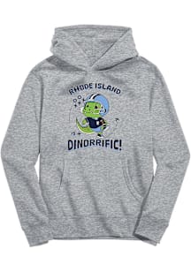 Vive La Fete Rhode Island Rams Toddler Grey Dino-Riffic Long Sleeve Hooded Sweatshirt