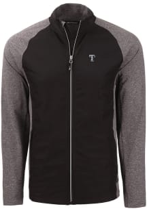 Cutter and Buck Texas Rangers Mens Black Mono Adapt Eco Big and Tall Light Weight Jacket