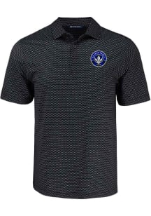 Cutter and Buck Montreal Impact Black Shadow Check Big and Tall Polo