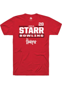 Kayla Starr Rally Mens Red Nebraska Cornhuskers NIL Stacked Box Player T Shirt