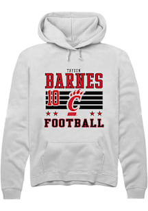 Tayden Barnes Cincinnati Bearcats Mens White Football NIL Striped Player Hood