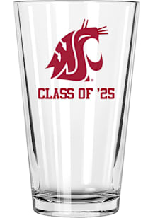 Washington State Cougars Class of 2025 16 oz Pint Glass - White