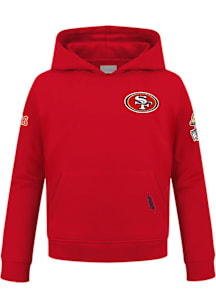 Pro Standard San Francisco 49ers Boys Red Classic Chenille Long Sleeve Hooded Sweatshirt