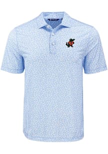 Cutter and Buck Florida Gators Mens Light Blue Pike Flora Vault Short Sleeve Polo