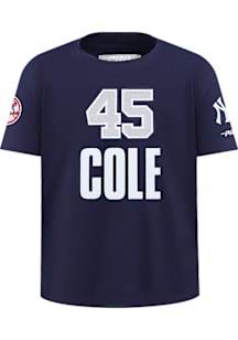 Gerrit Cole New York Yankees Boys Navy Blue Classic Short Sleeve Fashion Tee