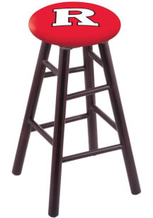 Brown Rutgers Scarlet Knights Round Cushion Maple Pub Stool