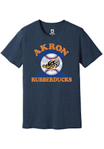 Summit Sportswear Akron RubberDucks Navy Blue Soft Arch Short Sleeve T Shirt