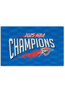 Oklahoma City Thunder 2025 NBA Finals Champions 20x32 Washable Interior Rug - Blue