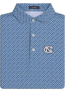 Turtleson North Carolina Tar Heels Mens Light Blue BREW Short Sleeve Fashion Polo