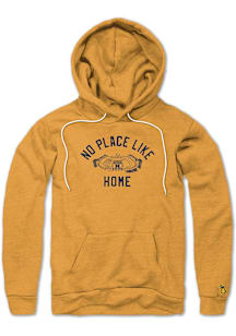 Mens Michigan Wolverines Yellow The Mitten State No Place Like Home Football Hooded Sweatshirt
